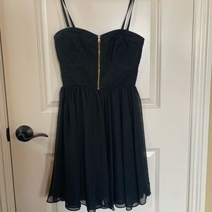 Black Dress with Gold Zipper